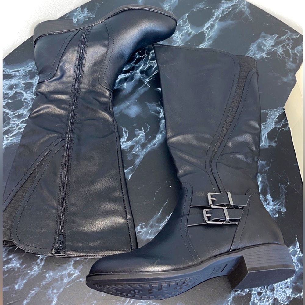 Women’s High Boots Size 8.5 Style & Co. Milah Tall Casual Mid-Calf Boots Black